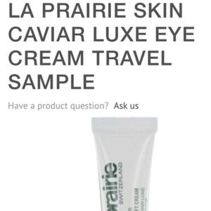 Set of 3 pieces. La Prairie skin caviar eye cream travel size. 5 ml. each